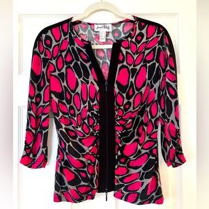 Joseph Ribkoff 3/4 Sleeve Zip-up